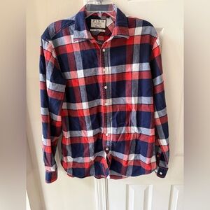 Thomas Pink Jermyn Street Of London Large Patriotic Plaid Button Up 100% Cotton